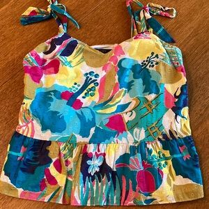 J.Crew lined tank top w adjustable ties